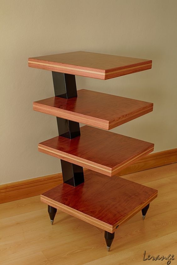 ECHELON II Audio Rack / Walnut Shelves and Black Ash Leg