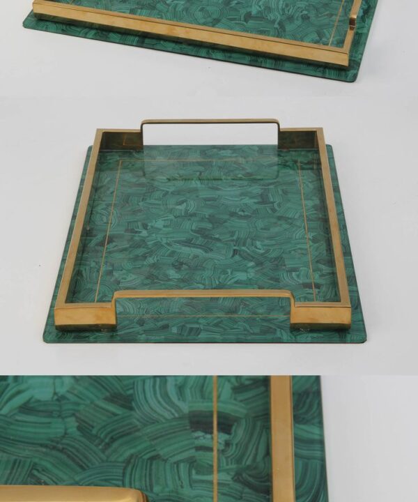 Alexandra Malachite Drinks Tray