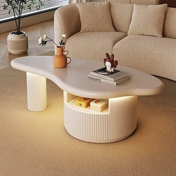 Cloud - Coffee Table / Irregular Shape Coffee Table - White